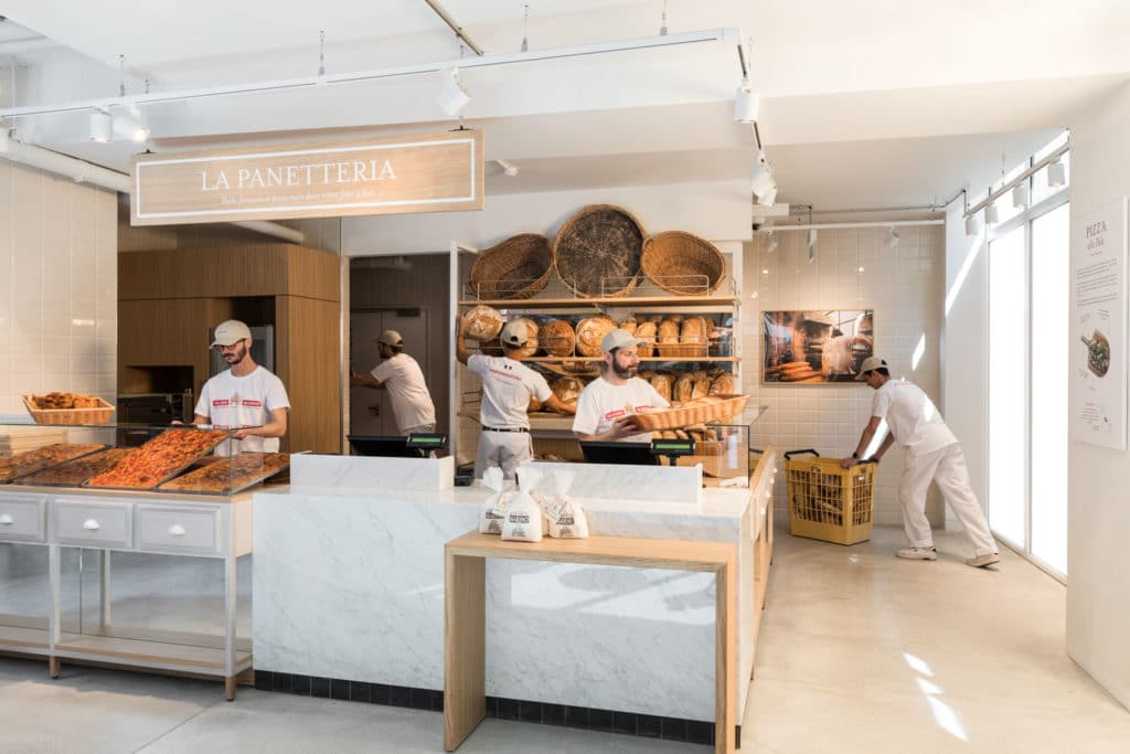 Boulangerie Eataly, vue de l'espace et du comptoir