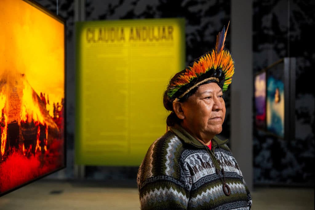 Exposition Claiudia Andujar à la Fondation Cartier : Portrait de Davi Kopenawa